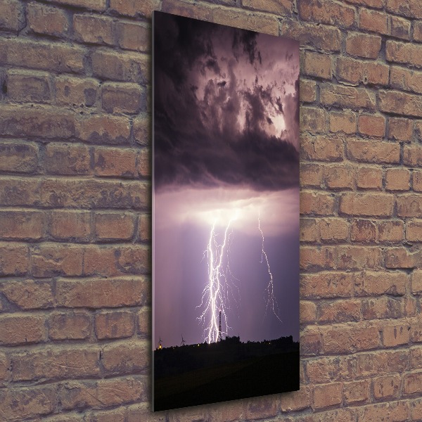 Cuadro de metacrilato moderno efecto cristal vertical Tormenta