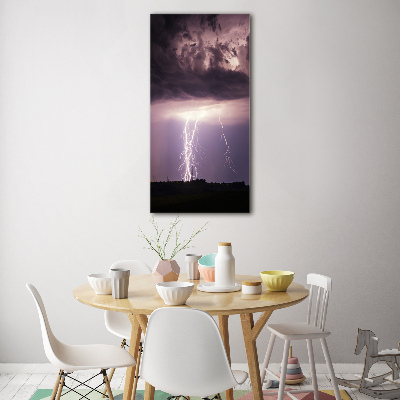 Cuadro de metacrilato moderno efecto cristal vertical Tormenta