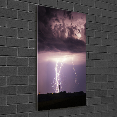 Cuadro de metacrilato moderno efecto cristal vertical Tormenta