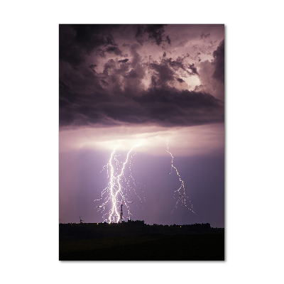 Cuadro de metacrilato moderno efecto cristal vertical Tormenta