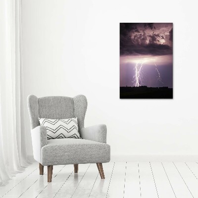 Cuadro de metacrilato moderno efecto cristal vertical Tormenta