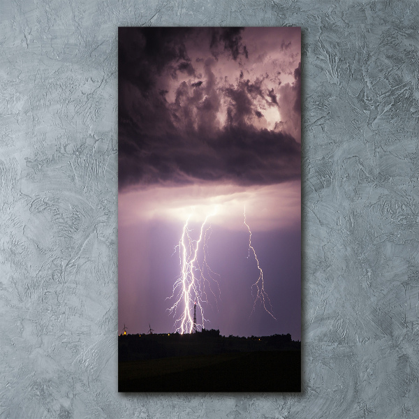 Cuadro de metacrilato moderno efecto cristal vertical Tormenta