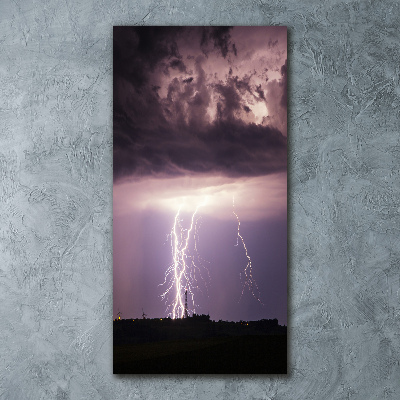Cuadro de metacrilato moderno efecto cristal vertical Tormenta