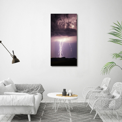 Cuadro de metacrilato moderno efecto cristal vertical Tormenta
