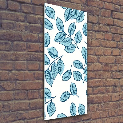 Cuadro de metacrilato moderno efecto cristal vertical Hojas