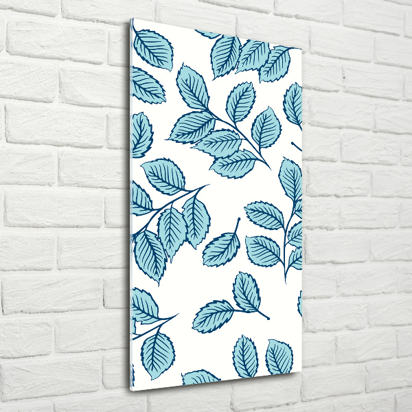 Cuadro de metacrilato moderno efecto cristal vertical Hojas