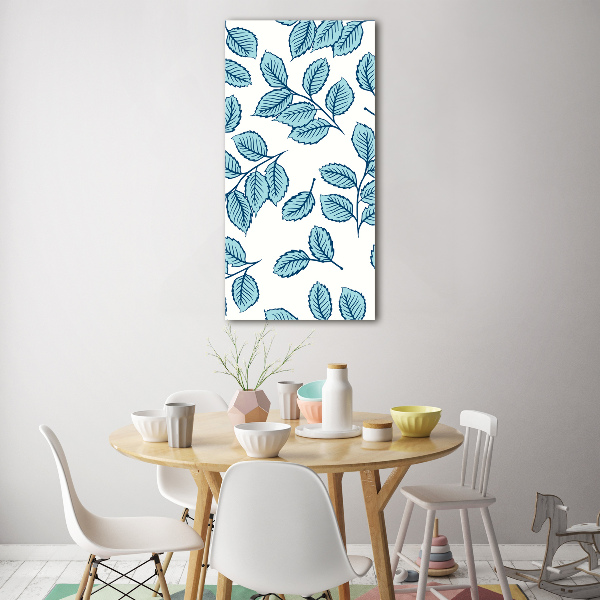 Cuadro de metacrilato moderno efecto cristal vertical Hojas