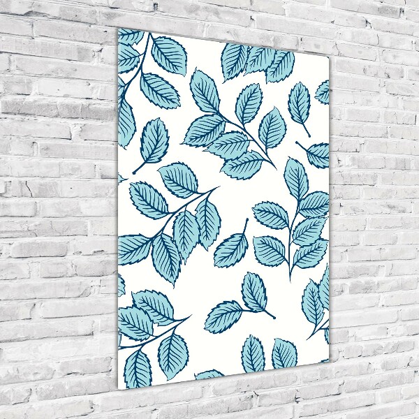 Cuadro de metacrilato moderno efecto cristal vertical Hojas