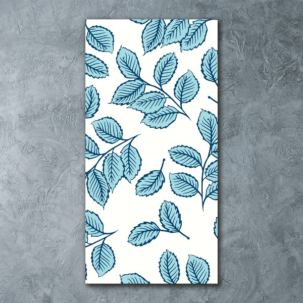 Cuadro de metacrilato moderno efecto cristal vertical Hojas