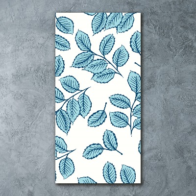 Cuadro de metacrilato moderno efecto cristal vertical Hojas