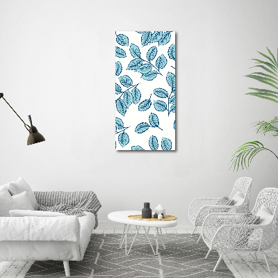 Cuadro de metacrilato moderno efecto cristal vertical Hojas