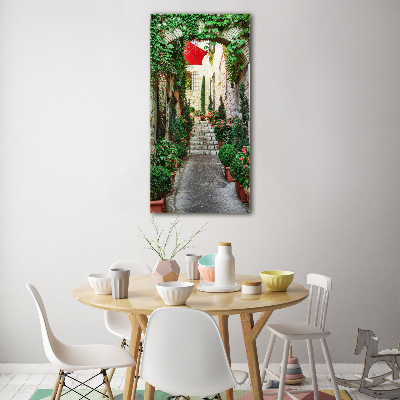 Cuadro de metacrilato moderno efecto cristal vertical Calles de Francia