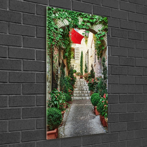 Cuadro de metacrilato moderno efecto cristal vertical Calles de Francia