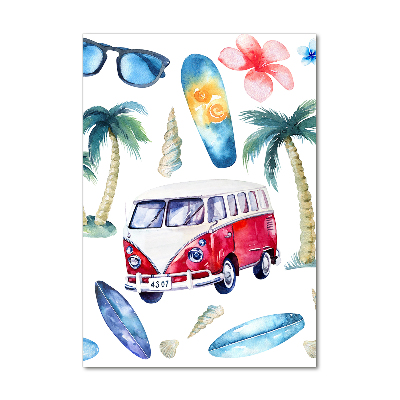 Cuadro de metacrilato vertical Conjunto de surfista