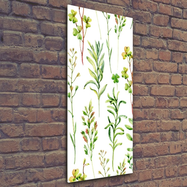 Cuadro de metacrilato vertical Malezas y hierbas