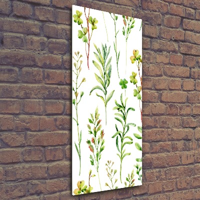 Cuadro de metacrilato vertical Malezas y hierbas