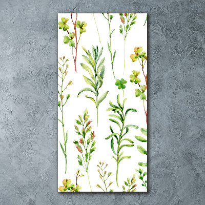 Cuadro de metacrilato vertical Malezas y hierbas