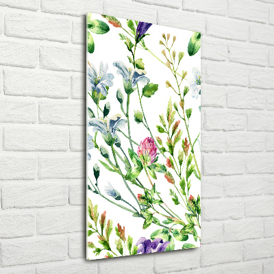 Impresión en metacrilato de alta calidad vertical Flores silvestres