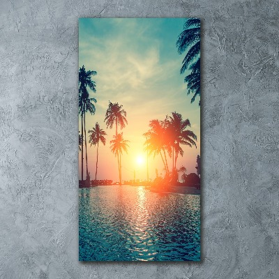 Impresión en metacrilato de alta calidad vertical Playa tropical