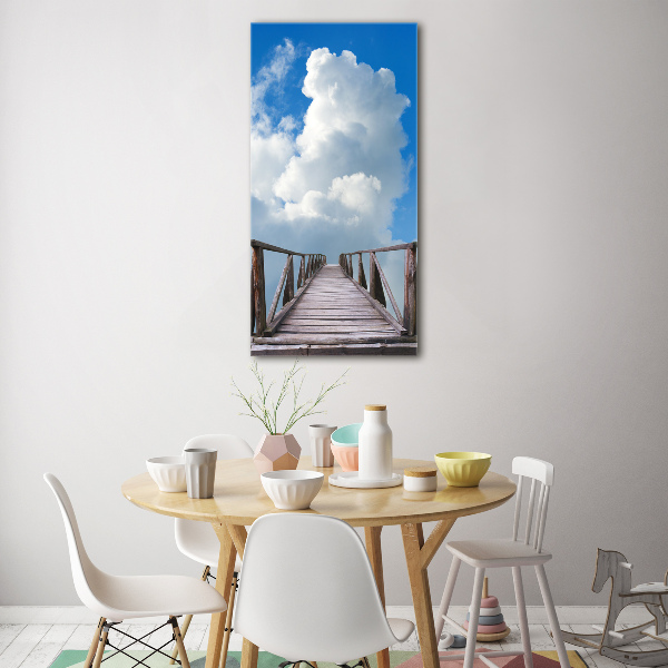 Cuadro decorativo en acrílico brillante vertical El camino al cielo