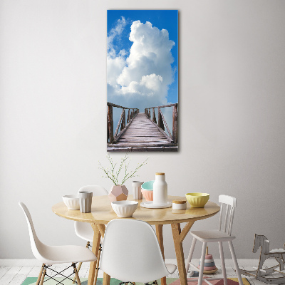 Cuadro decorativo en acrílico brillante vertical El camino al cielo