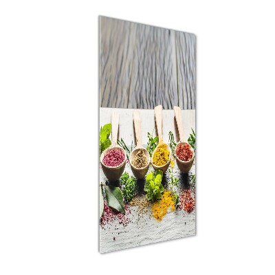 Cuadro de metacrilato moderno efecto cristal vertical Especias