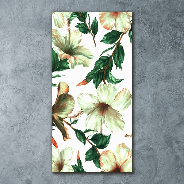 Impresión en metacrilato de alta calidad vertical Hibisco