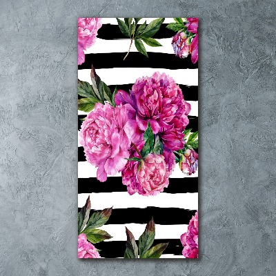 Cuadro de metacrilato vertical Peonías