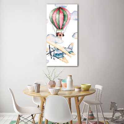 Obraz zdjęcie szkło akryl pionowy Balony i samoloty