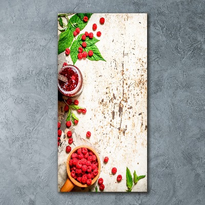 Cuadro decorativo en acrílico brillante vertical Mermelada de frambuesa