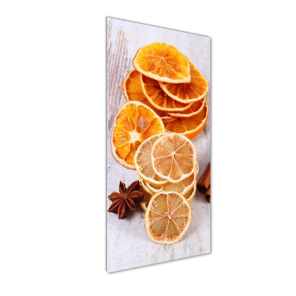 Cuadro de metacrilato moderno efecto cristal vertical El olor de la Navidad