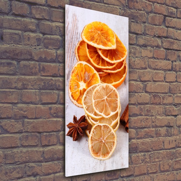 Cuadro de metacrilato moderno efecto cristal vertical El olor de la Navidad