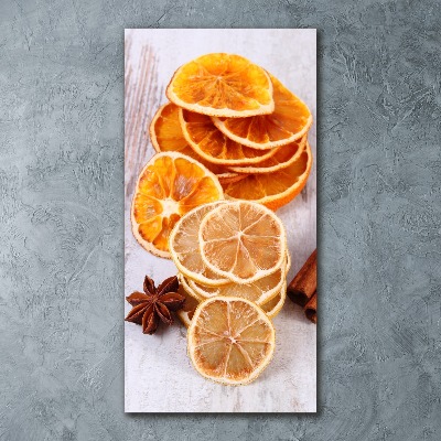 Cuadro de metacrilato moderno efecto cristal vertical El olor de la Navidad