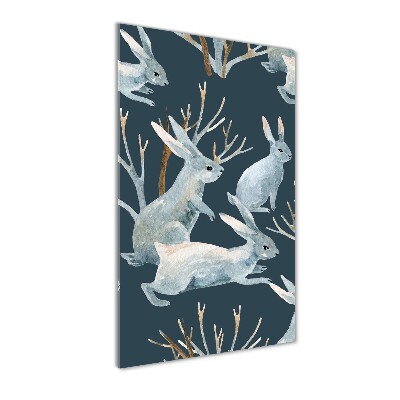 Cuadro de metacrilato vertical Conejos