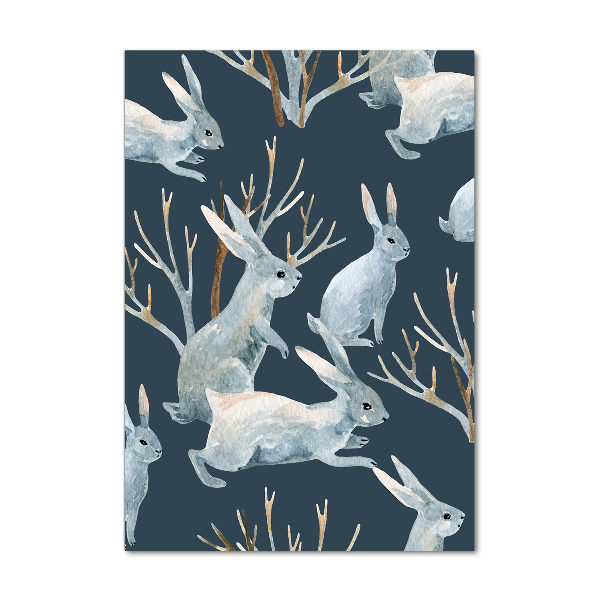 Cuadro de metacrilato vertical Conejos