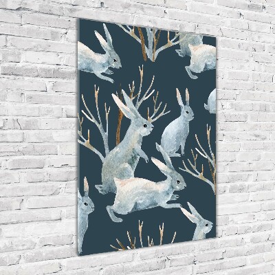 Cuadro de metacrilato vertical Conejos