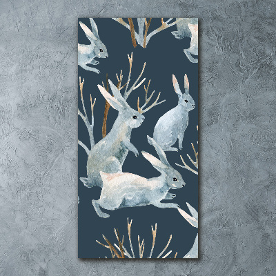 Cuadro de metacrilato vertical Conejos