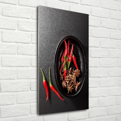 Cuadro de metacrilato vertical chiles