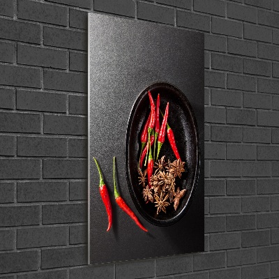 Cuadro de metacrilato vertical chiles
