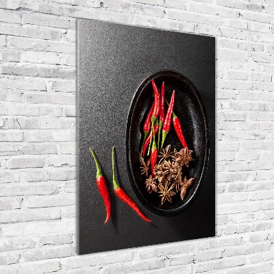 Cuadro de metacrilato vertical chiles