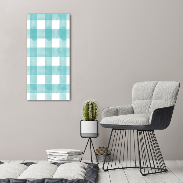 Cuadro decorativo en acrílico brillante vertical cuadros azules