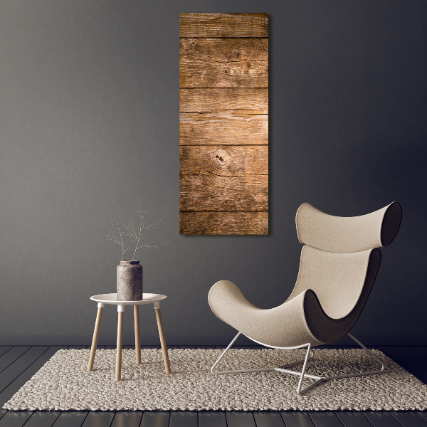 Cuadro de metacrilato vertical Fondo de madera