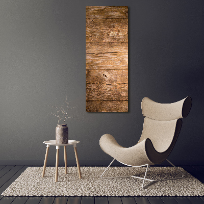 Cuadro de metacrilato vertical Fondo de madera