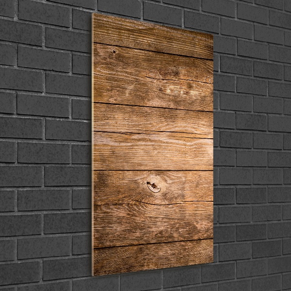 Cuadro de metacrilato vertical Fondo de madera