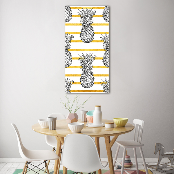Cuadro de metacrilato vertical tiras de piña