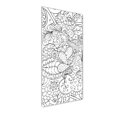 Cuadro de metacrilato vertical Fondo de zentangle