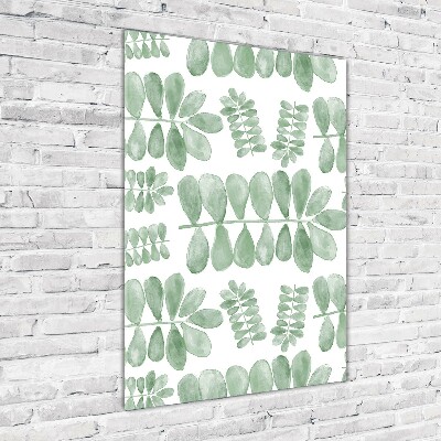 Impresión en metacrilato de alta calidad vertical hojas de eucalipto