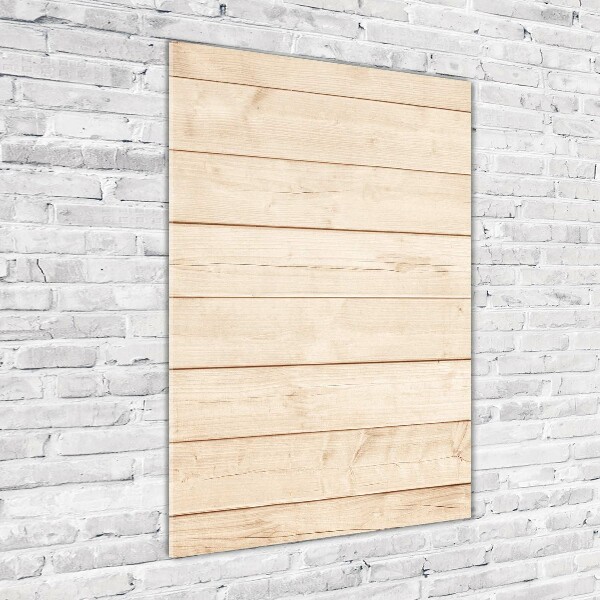 Cuadro decorativo en acrílico brillante vertical Fondo de madera