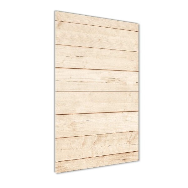 Cuadro decorativo en acrílico brillante vertical Fondo de madera