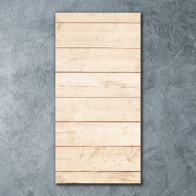 Cuadro decorativo en acrílico brillante vertical Fondo de madera